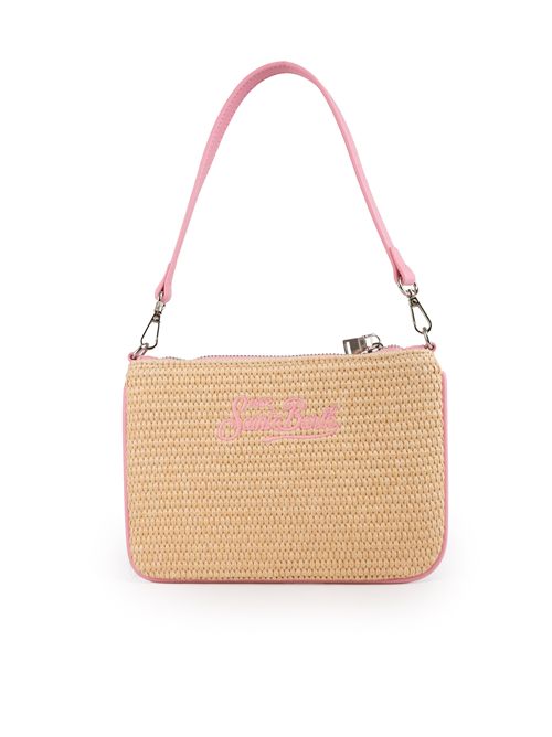 Borsa Parisienne effetto rafia con logo rosa Mc2 Saint Barth | PARISIENNE MINI00239H 1121 EMB